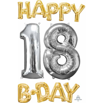 Image de HAPPY "18" BDAY BUNCH FOILS - AIR ONLY
