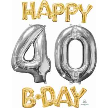 Image de HAPPY "40" BDAY BUNCH FOILS - AIR ONLY