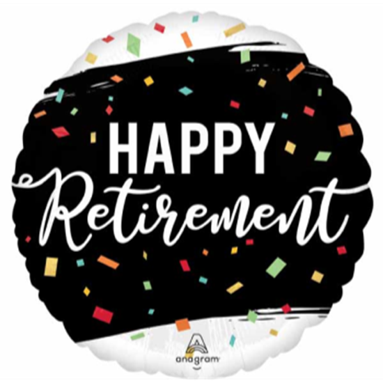 Picture of 18" FOIL - HAPPY RETIREMENT CONFETTI