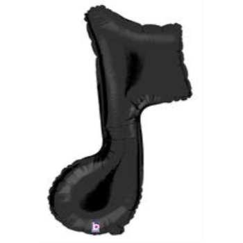 Picture of 36" BLACK MUSIC NOTE - SINGLE SUPERSHAPE