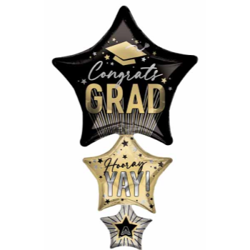 Picture of 42" STRIPES GRAD STARS SUPERSHAPE