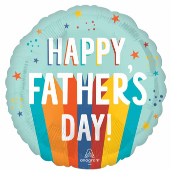 Image de 18" FOIL - HAPPY FATHER'S DAY PLAYFUL STRIPES