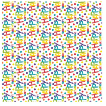 Picture of WRAPPING - Colorful Birthday Gift Wrap Roll