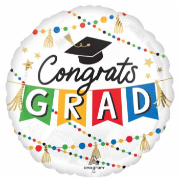 Picture of 18'' FOIL - CONGRATS GRAD PARTY