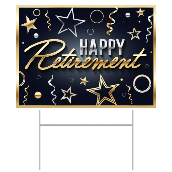 Picture of DECOR - HAPPY RETIREMENT YARD SIGN