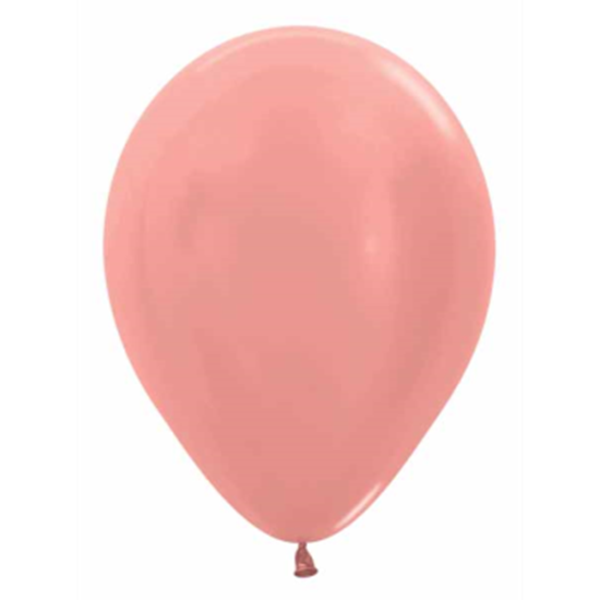 Picture of 11" METALLIC ROSE GOLD LATEX BALLOONS - SEMPERTEX