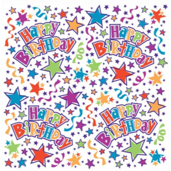 Image de BDAY STARS VALUE GIFTWRAP ROLL 30 X 5 FT.