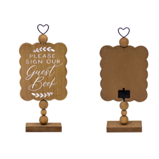 Picture of GIFT LINE - MDF TABLE TOP GUEST BOOK SIGN  