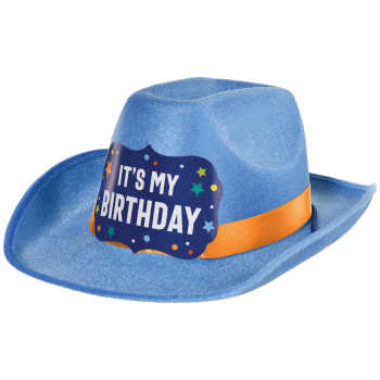 Image de WEARABLE - BIRTHDAY COWBOY HAT BLUE