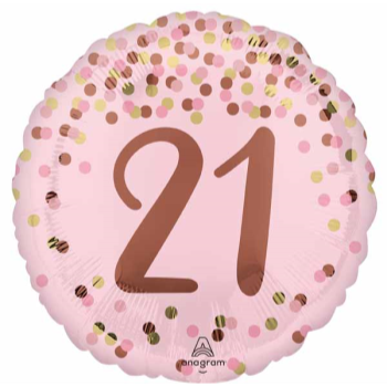 Picture of 18" FOIL - PRETTY IN PINK 21st BIRTHDAY