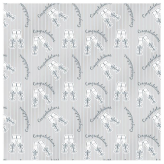 Image sur WRAPPING - CONGRATULATIONS BUBBLY Gift Wrap Roll