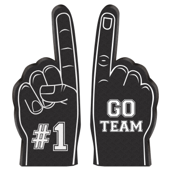 Picture of SPORTS - MINI FOAM FINGERS BLACK 