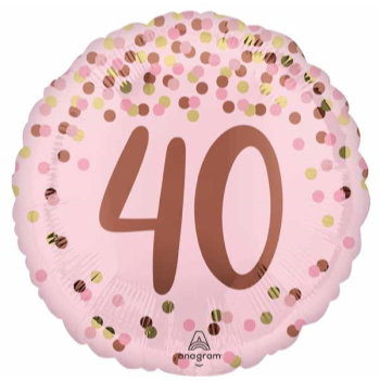 Picture of 18" FOIL - PRETTY IN PINK 40TH BIRTHDAY