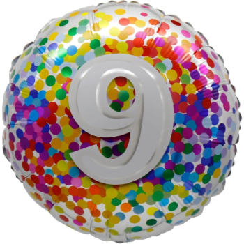 Image de 18" FOIL - AGE 9th RAINBOW CONFETTI