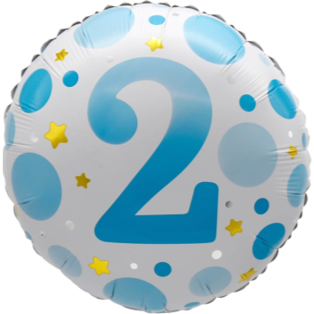 Image de 18" FOIL - AGE #2nd BLUE DOTS