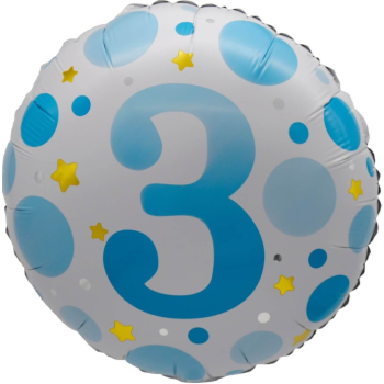 Image de 18" FOIL - AGE #3rd BLUE DOTS