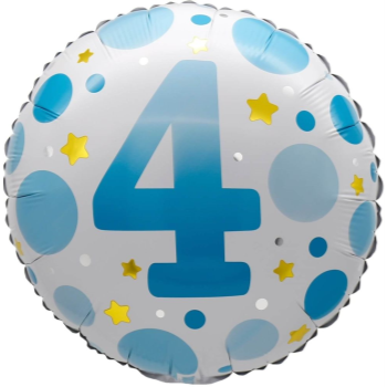 Image de 18" FOIL - AGE #4th BLUE DOTS