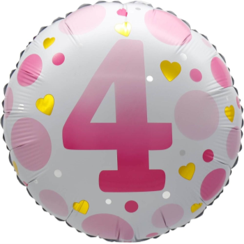 Image de 18" FOIL - AGE #4th PINK DOTS