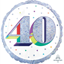 Picture of 18" FOIL - AGE 40th HERE'S TO YOU BIRTHDAY HOLOGRAPHIC