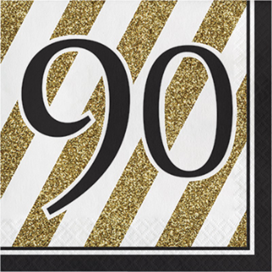 Image sur BLACK AND GOLD BIRTHDAY 90TH LN