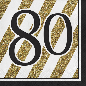 Image de BLACK AND GOLD BIRTHDAY 80TH  LN