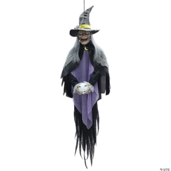 Image sur 5' ANIMATED HANGING WITCH PROP