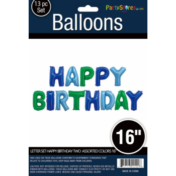 Picture of 16" HAPPY BIRTHDAY SET *DOES NOT FLOAT* AIR FILLED