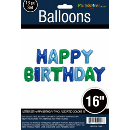 Picture of 16" HAPPY BIRTHDAY SET *DOES NOT FLOAT* AIR FILLED