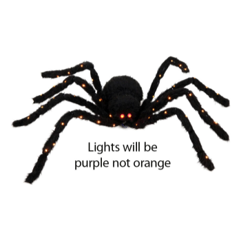 Image de 60" Big Light Up Spider - Purple Lights