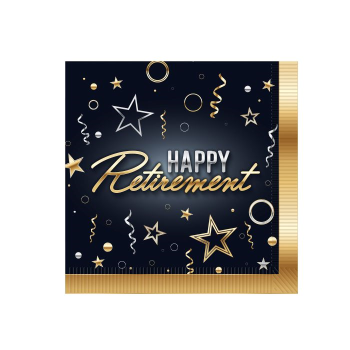 Image de TABLWEWARE - RETIREMENT BEVERAGE NAPKIN