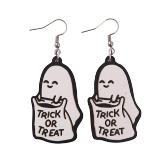 Picture of EARRINGS - DANGLING TRICK OR TREAT GHOST