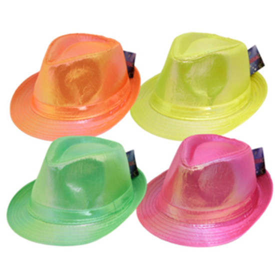 Picture of 80's - FEDORA SHINY NEON HAT