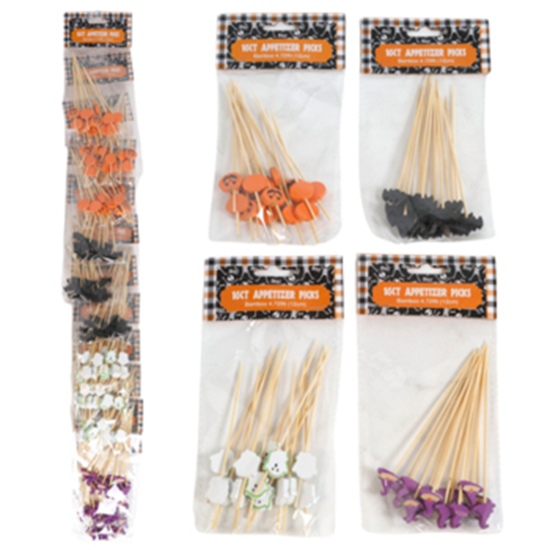 Picture of TABLEWARE - HALLOWEEN PICKS BAMBOO