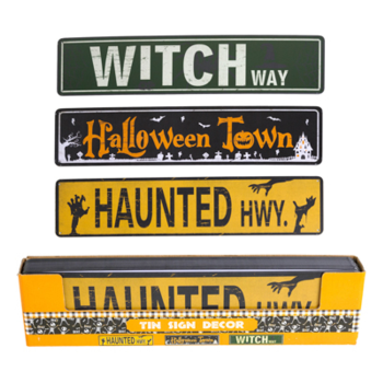 Image de DECOR - TIN STREET SIGNS HALLOWEEN