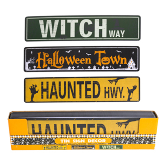 Picture of DECOR - TIN STREET SIGNS HALLOWEEN