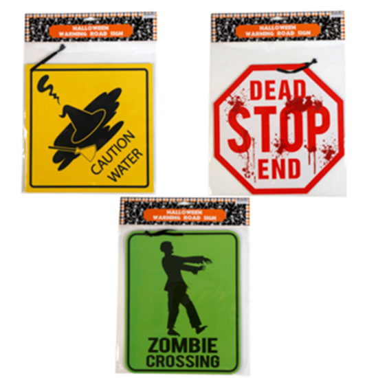 Picture of DECOR - WARNING ROAD SIGNS HALLOWEEN