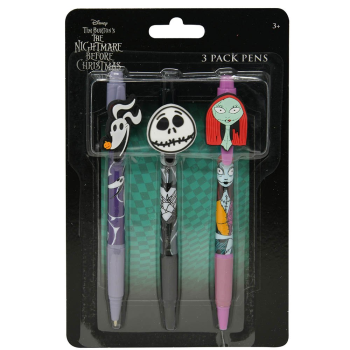 Picture of NIGHTMARE BEFORE XMAS PENS WITH RUBBER CHARACTER 3PKG