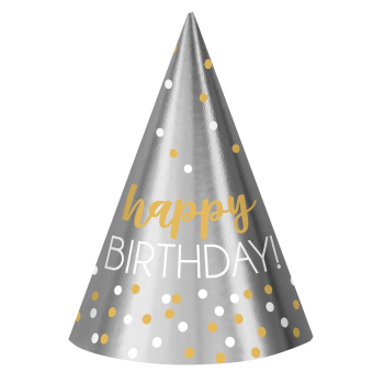 Image de WEARABLES - Silver & Gold Printed Cone Hats
