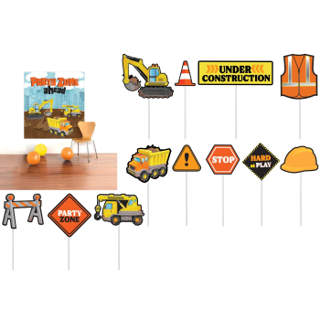 Picture of Construction Party Scene Setter with Props