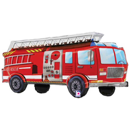Image sur 34" RED FIRETRUCK SUPERSHAPE 