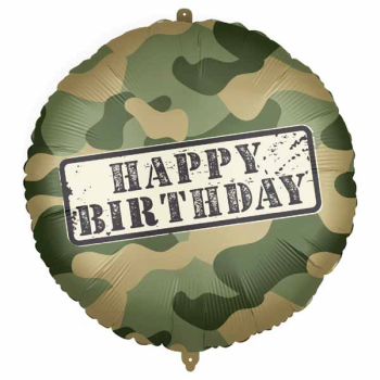 Image de 18" HAPPY BIRTHDAY CAMO FOIL
