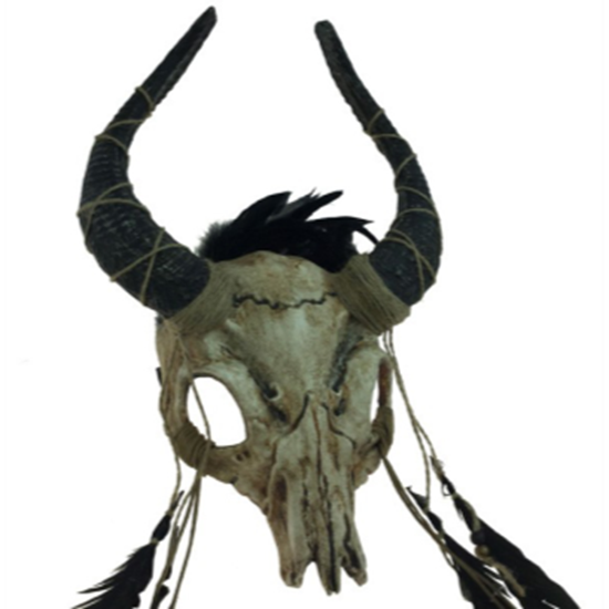 Image sur MASK - GOAT SKULL VOODOO MASK WITH HORNS