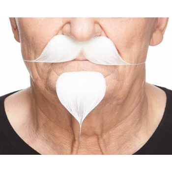 Picture of MOUSTACHE AND ROUND PINCH - WHITE