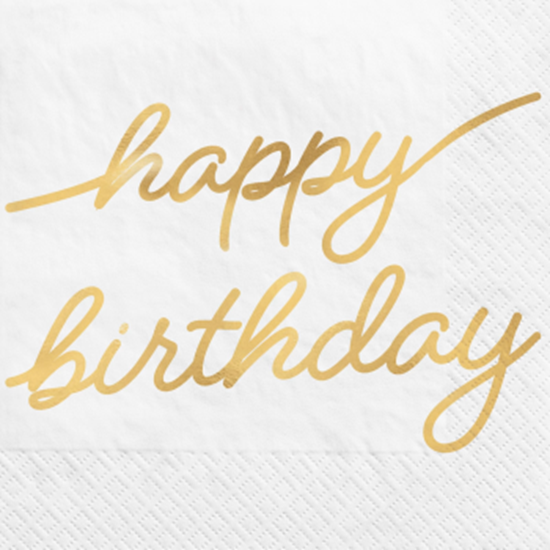 Image sur TABLEWARE - Golden Age Birthday Beverage Napkins