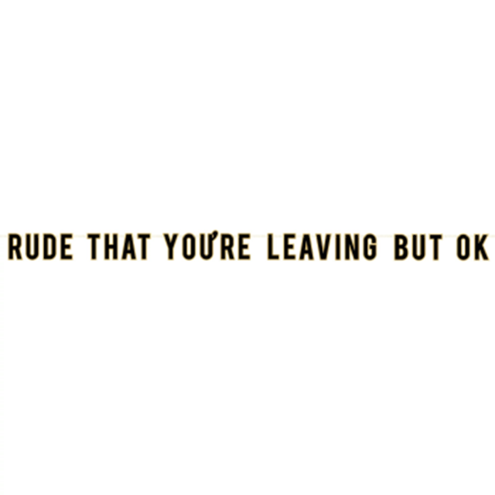 Picture of DECOR - Officially Retired "Rude That You're Leaving" Banner