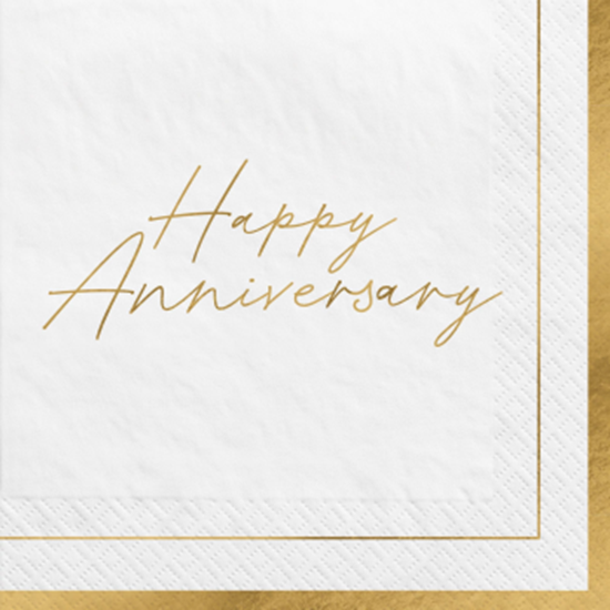 Image sur TABLEWARE - Happy Anniversary Lunch Napkin