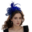 Picture of 20's - Classic Blue Feather Fascinator with Looped Bow Accents