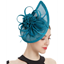 Image de 20's - Chic Teal Floral Fascinator with Bow Detail