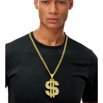 Picture of HIP HOP - Oversized Bling Dollar Sign Necklace