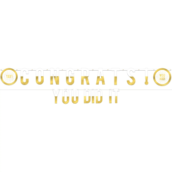 Image de DECOR - Gold Congratulations Double Banner